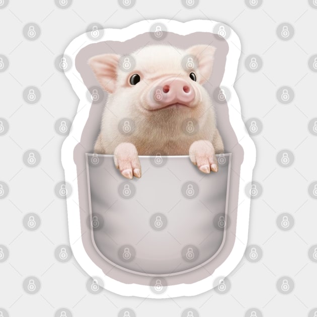 PIG POCKET Sticker by ADAMLAWLESS